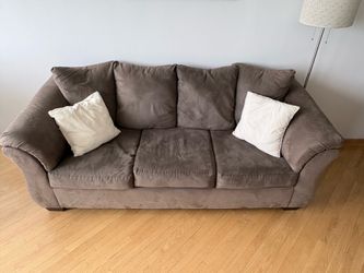 Sofa sleeper bed, light brown, queen size
