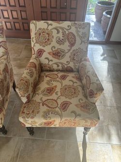 Pier 1 Floral Print Chairs
