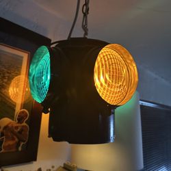 Handlan St Louis USA 4 Way Railroad Dressel Signal Lantern Vtg