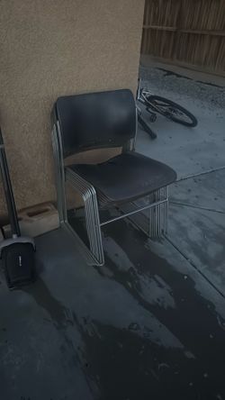 9 METAL CHAIRS