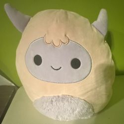 Sheep wite and purple stuffed animal Squishmallows