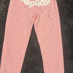 Pink Sp5der Sweatpants Men’s Large 