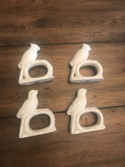 Set of 4 Bird Napkin Rings