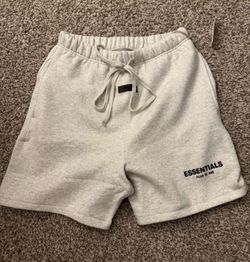 White / Light Oatmeal Essentials ( Fear Of God) Shorts With Original Tags And Bag. Brand New Mens Size Medium