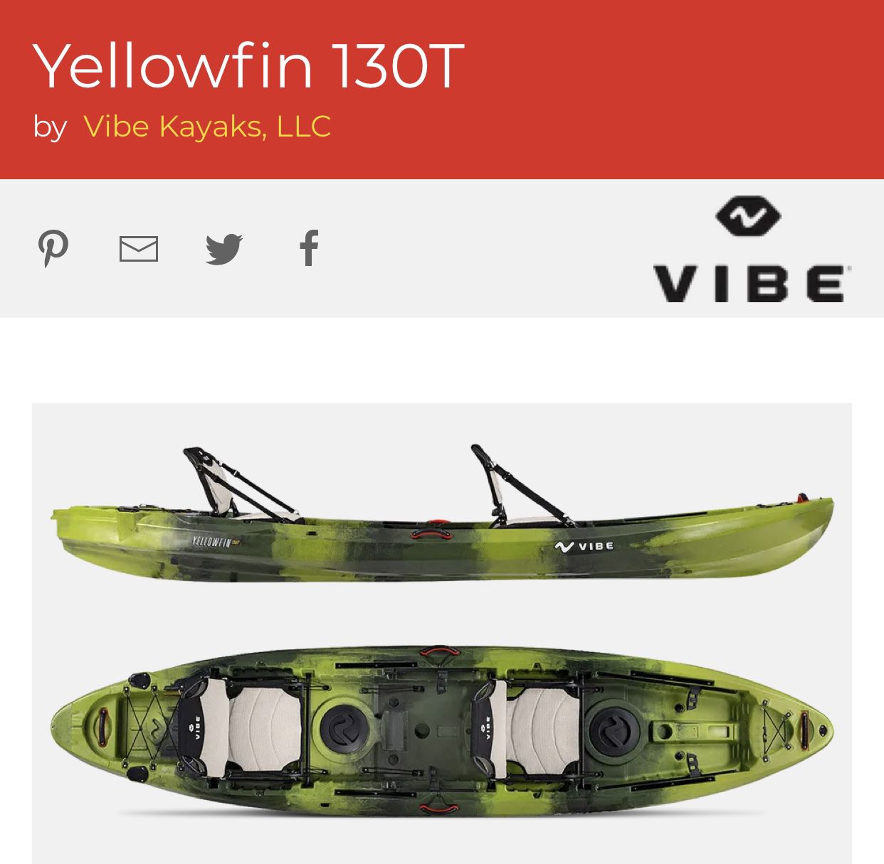 2021 Vibe YellowFin 130T