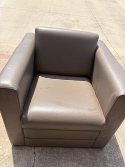 Gray Leather Chair