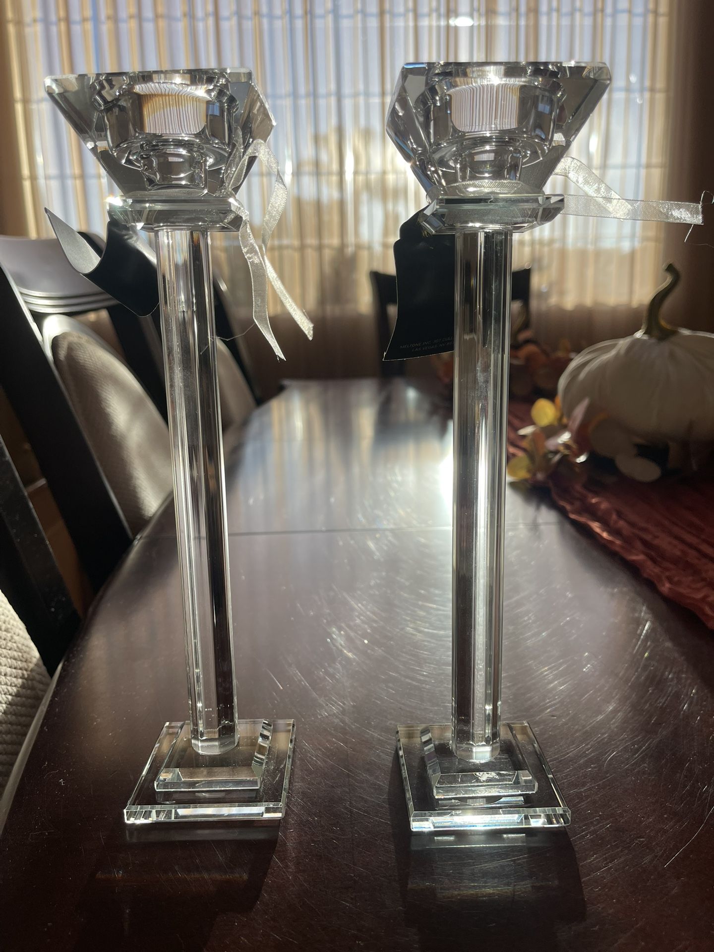 Crystal Candle Holders, 2 Pc, Christmas Gift 