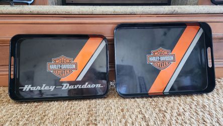Authentic/Licensed Harley Davidson Bar & Serving Tray Set