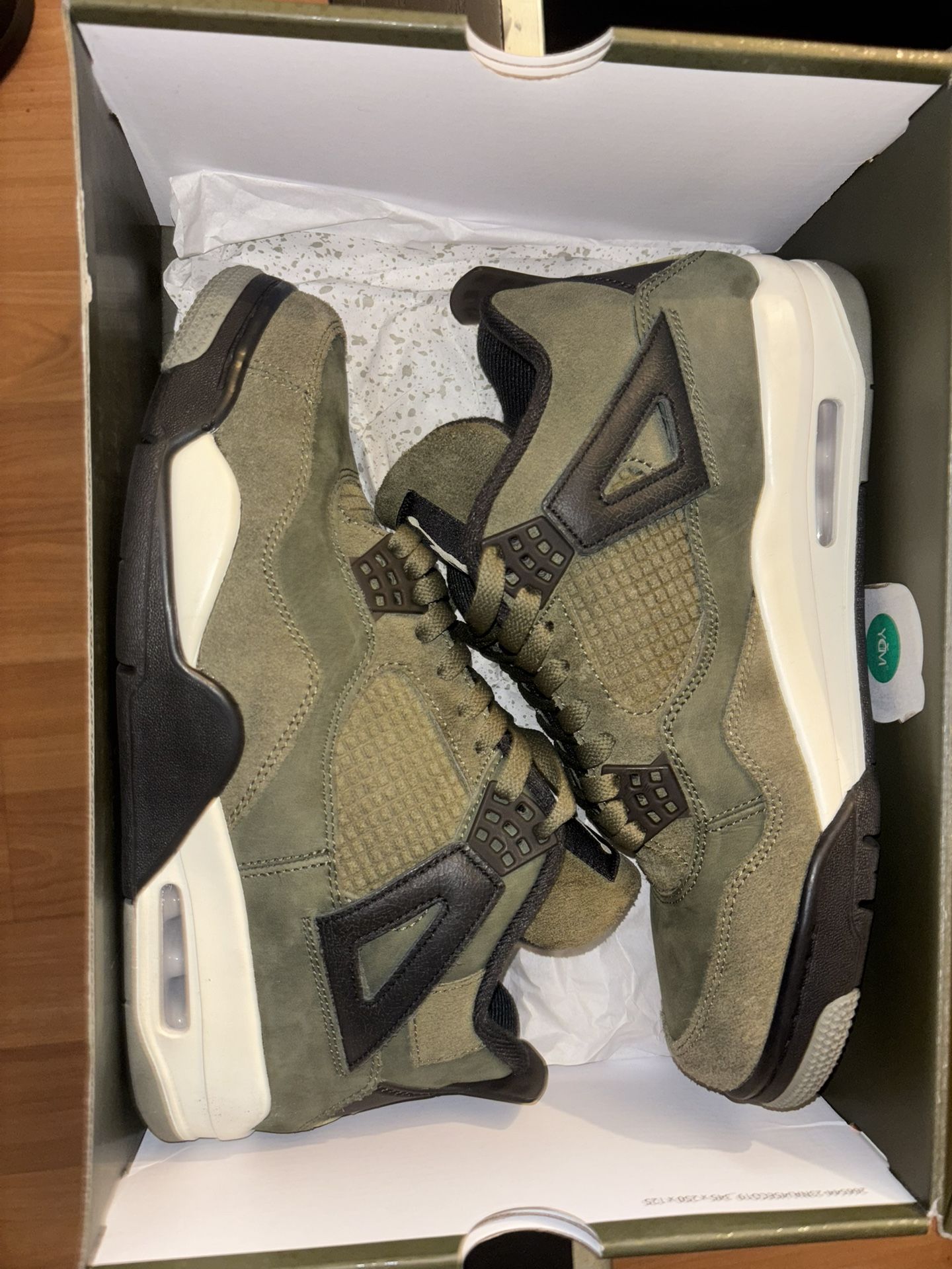 Jordan 4 craft olive size 10