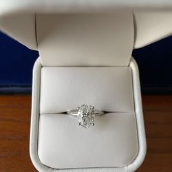 DIAMOND 1.77CT OVAL CUT  CERTIFIED VVS1-E 14K WHITE GOLD