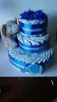 Elephant diaper cake