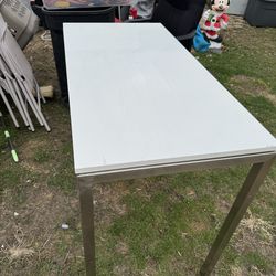 Marble top table with stools