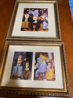 Framed Fernando Botero paints