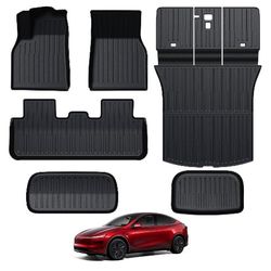 Full Coverage All Weather Floor Mats 2025-2026 Tesla Model Y Juniper 