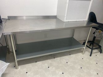 Stainless Steel 2 Shelf Table