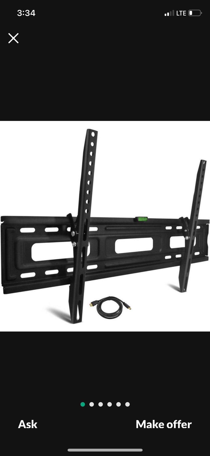 Onn Tilting TV Wall Mount Kit For 24”-84” TVs