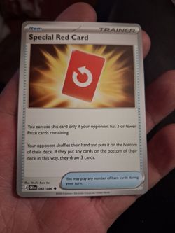 2026 Pokemon TCG Trainer Card - Special Red Card 082/086 - Chaos Rising. Near Mint