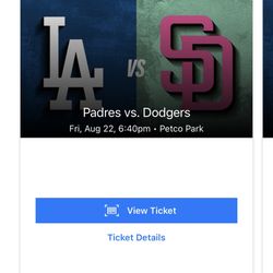 Padres Vs Dodgers 8/22 