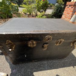 Antique Travel Trunk Chest 