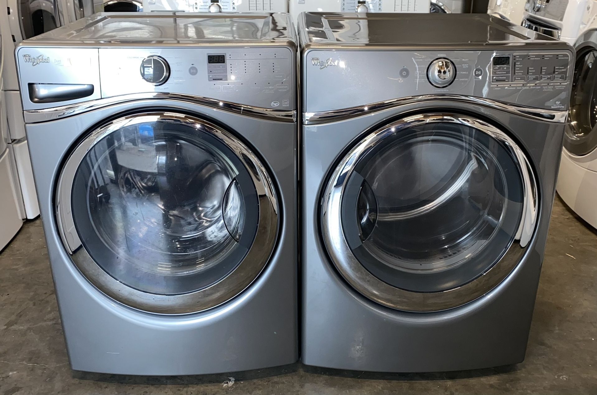 WHIRLPOOL XL CAPACITY WASHER DRYER ELECTRIC SET