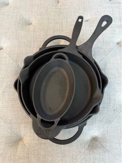 Cast iron set with butterfly detail