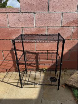 Short Black Metal Shelf