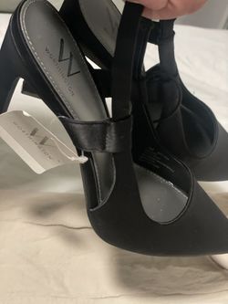 Classic Black 5” Heels With Strap