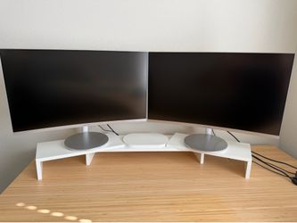 Dual Samsung 27” Curved Monitors