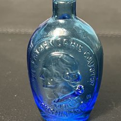 Wheaton 1970s Presidential Series George Washington Blue Bottle, 3.25”