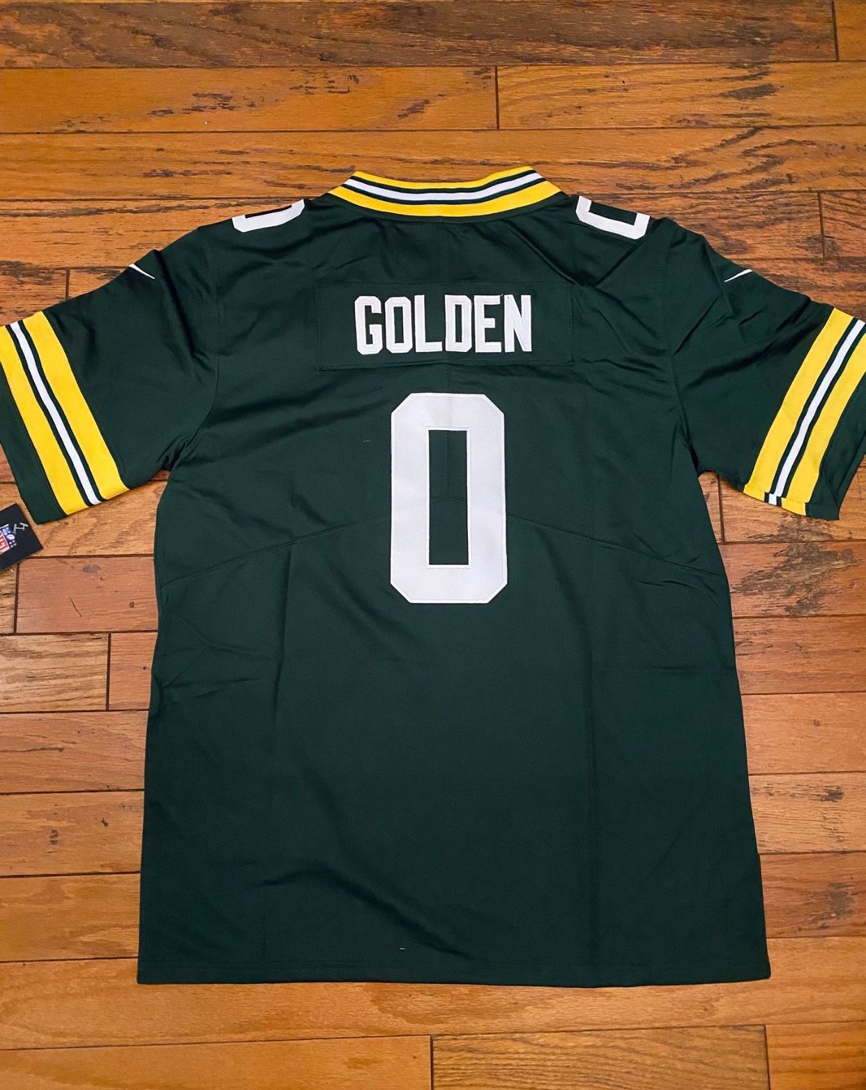 New Green white Mathew Golden Green Bay Packers Jersey #0