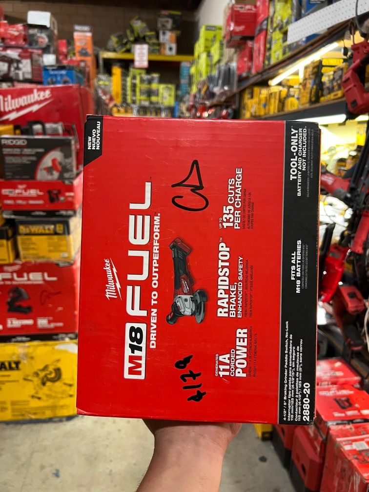 MILWAUKEE M18 CORDLESS GRINDER FUEL BRUSHLESS $179