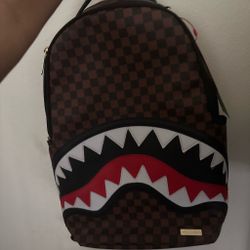 Sprayground Shark Mouth Checkered Backpack