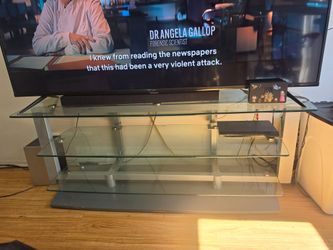 Glass tv stand