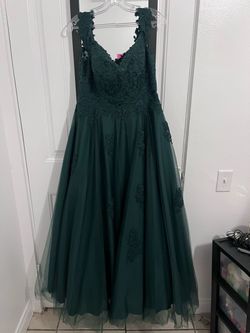Forest/Emerald green quinceanera dress