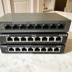 Netgear GS308 10/100/1000 Switches (3 pack)