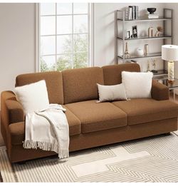 89 Inches Loveseat Sofa, Comfy Cloud Couch with Deep Seats, 3 Seater Couches for Living Room, Bouclé
