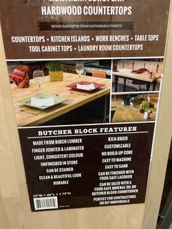 Butcher block countertops