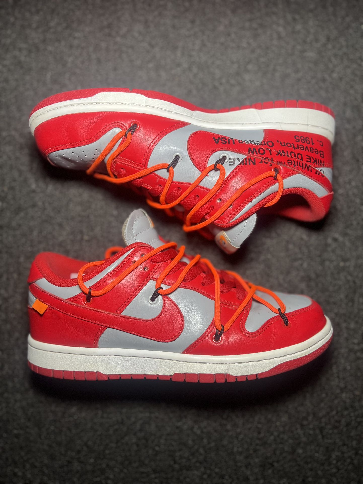 Nike Dunk Low X Off White University Red