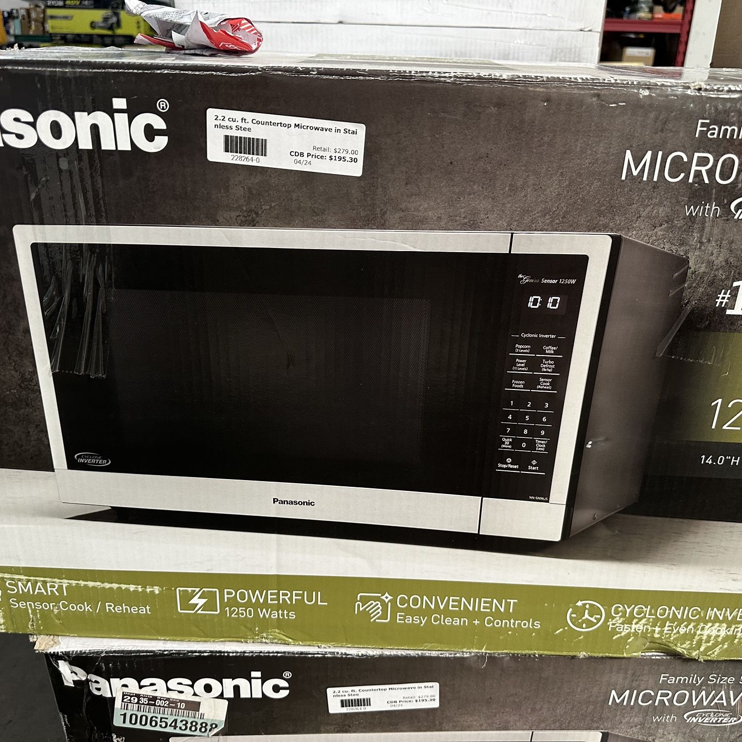 2.2 cu. ft. Countertop Microwave in Stai nless Stee