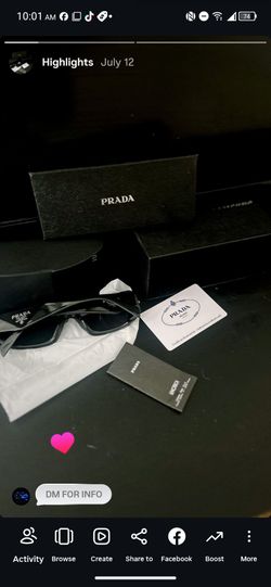Prada Sunglasses with Case and Cards