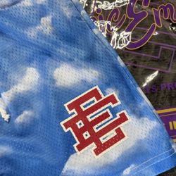 Eric Emanuel Blue Sky Shorts 🔥