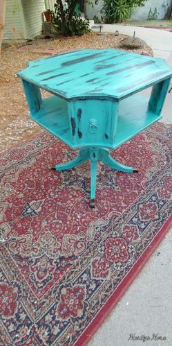antique accent claw table
