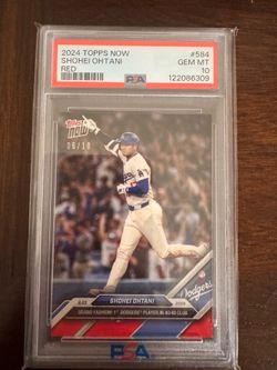 Shohei Ohtani 2024 TOPPS NOW RED /10 PSA GEM MINT 10