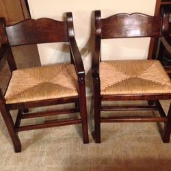 Pair of Gorgeous Solid Wood Armchairs