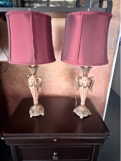 Unique Pair of Lamps with shades