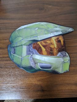 Halo Master Chief Helmet Wood Wall Decor Sign - Gaming Art