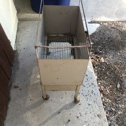 File Cabinet. Vintage Metal. Rolling File.  Data Rack