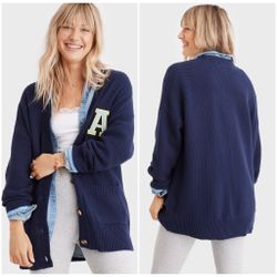 Aerie Oversized Varsity Cardigan