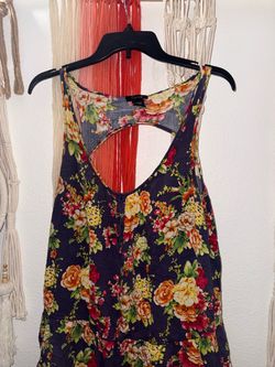 Floral Sleeveless Romper with Open Back