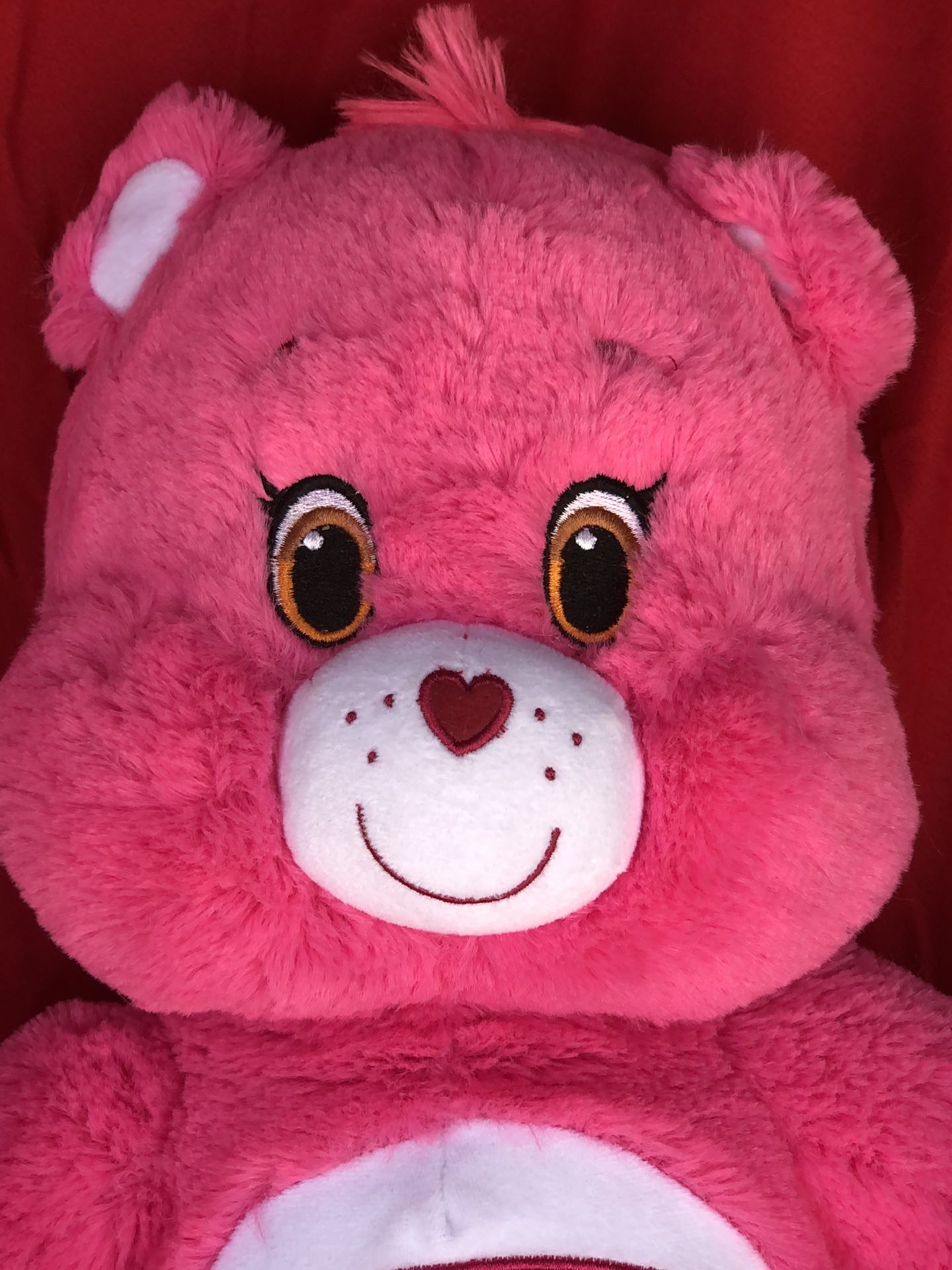 Build a Bear 🐻 ❤️ Teddy Bear Cheer Bear Carebears Care Bears rainbow 🌈 on tummy! Jumbo 18” tall! Plushie plush doll toy sale